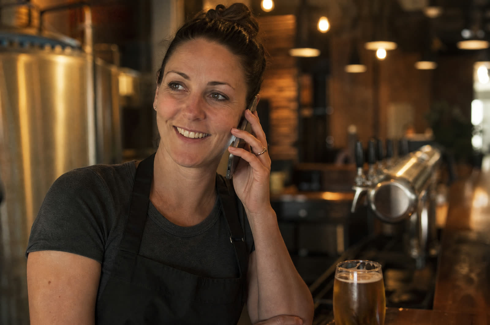 Business owner taking the call